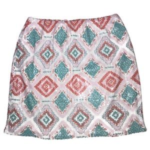 Sequined Mini Skirt.